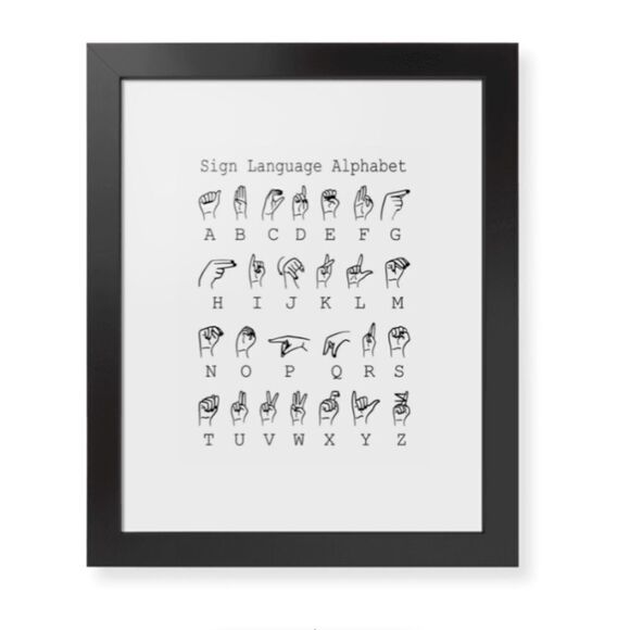 ASL Sign Language Alphabet Print - Picture 3 of 3